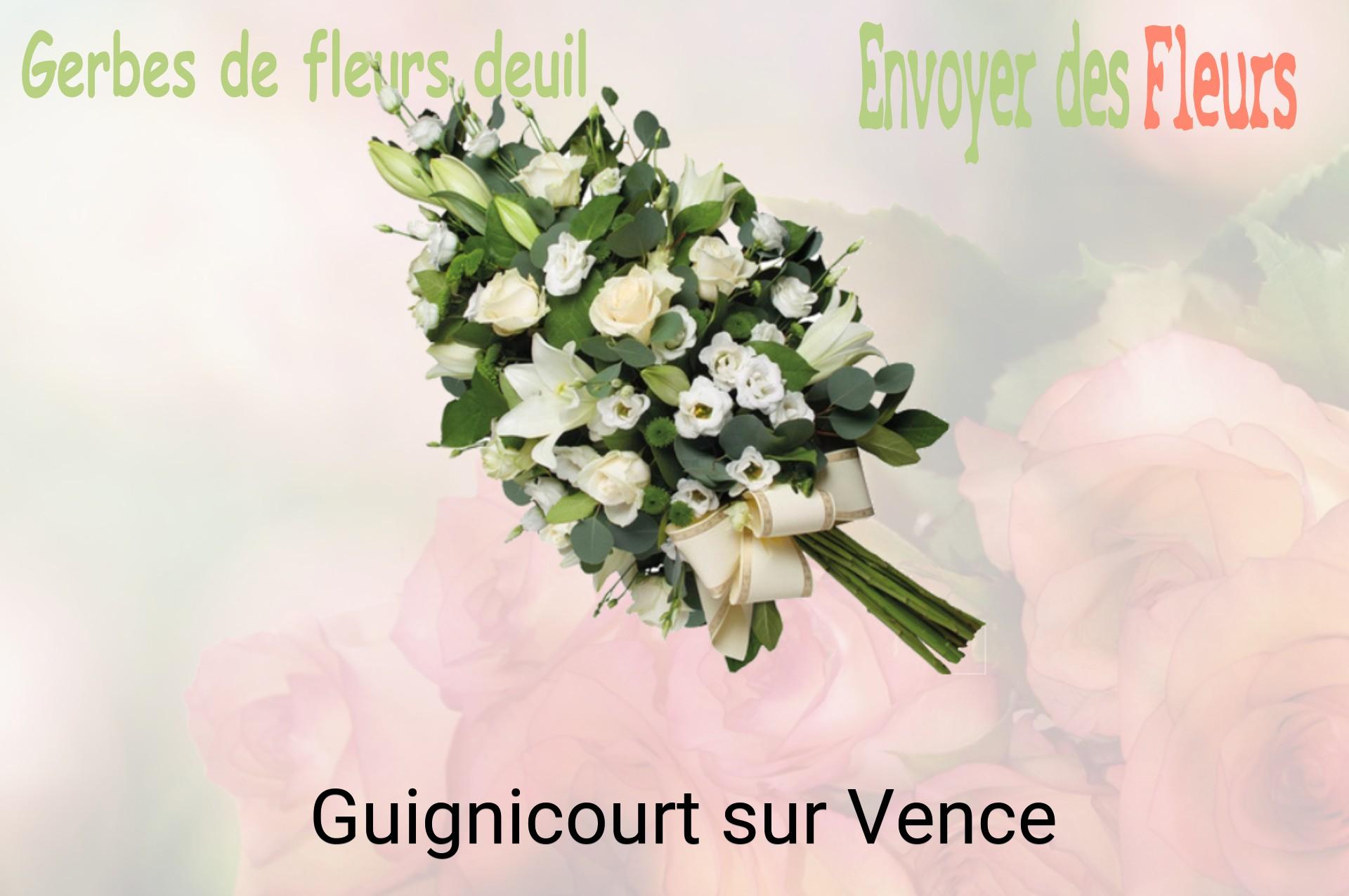 Gerbe de fleurs de deuil livrée à Guignicourt-sur-Vence